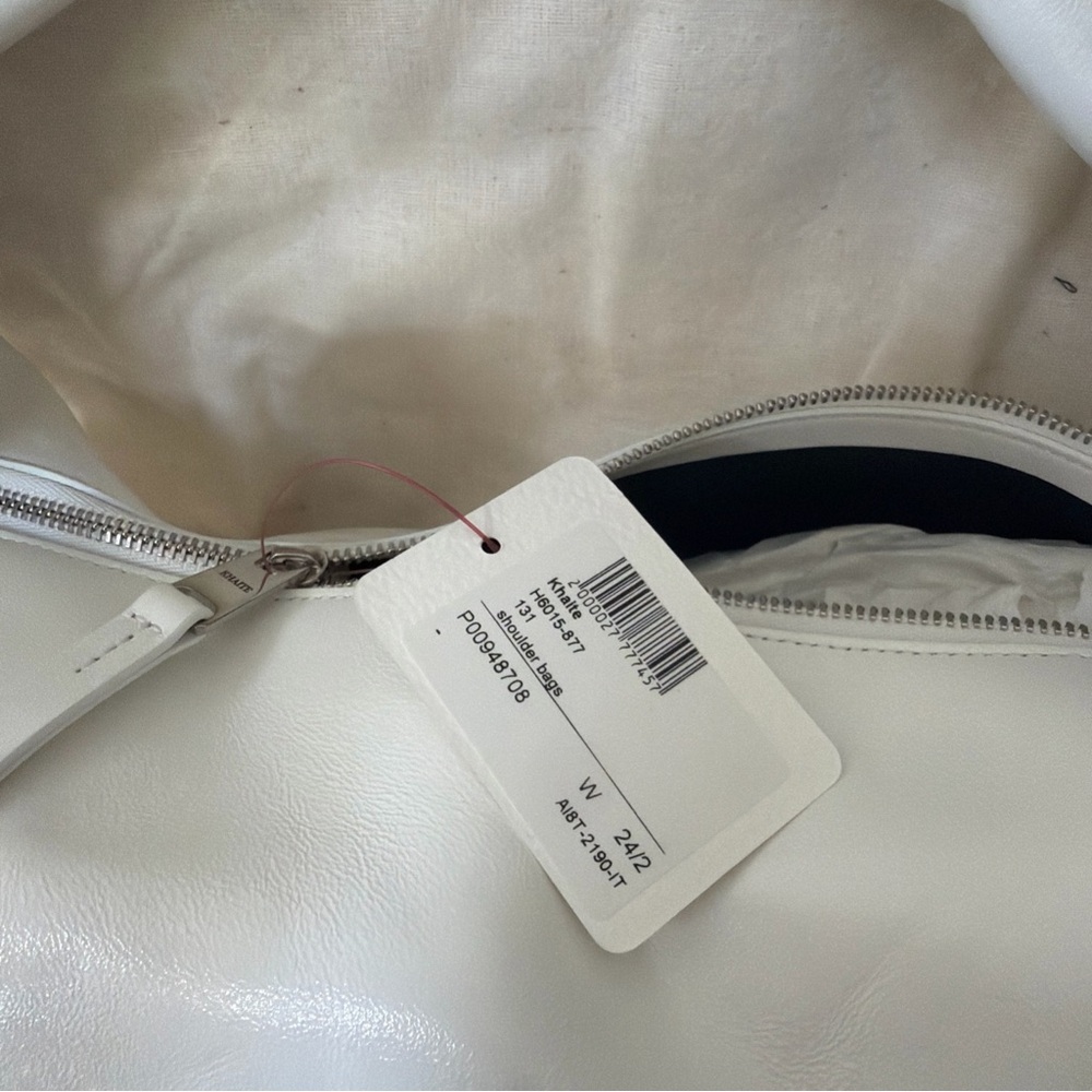 KHAITE Cream White Leather Hobo Shoulder Bag - Picture 3 of 6
